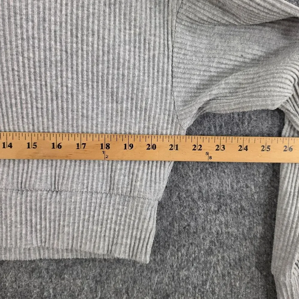 Alo Yoga Tracksuit Women Small Muse Ribbed Hoodie Jogger Gray Sweatpants Lounge